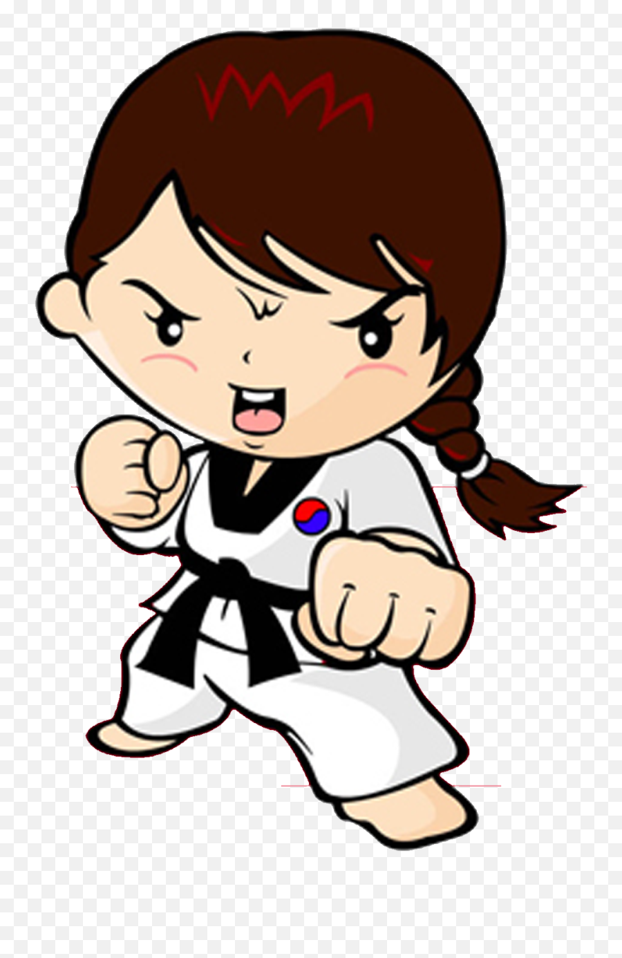 Taekwondo Karate Martial Arts Woman - Taekwondo Girl Clip Art Emoji,Karate Emoji