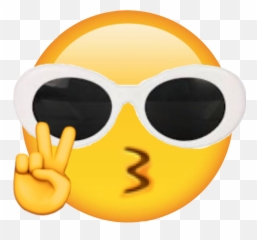 freetoedit emoji cool clout peace glasses black white - Emoji With Clout Glasses