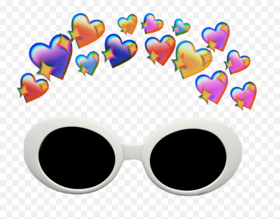 Largest Collection Of Free - Clout Goggles Snapchat Filter With Hearts Emoji,Sunglasses Emoji On Snapchat