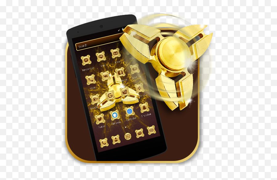 Fidget Spinner Golden Luxury Launcher Theme On Google Play - Fidget Spinner Emoji,Emoji Fidget Spinner