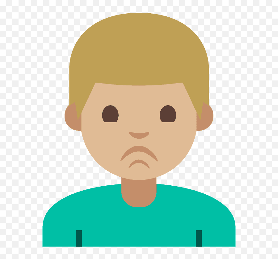 Man Pouting Emoji Clipart - Emoji Calvo,Male Shrug Emoji