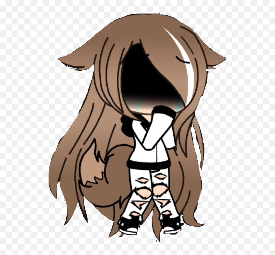 Girl Chica Sticker - Gacha Life Girl Sad Emoji,Emoji Muy Triste - Free  Emoji PNG Images 