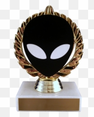 Alien Vector Cut Logo Trophy On Marble Emoji