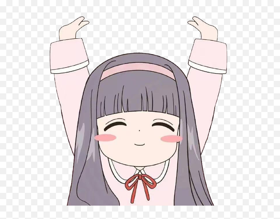 Anime Happy Girl Png Emoji,Anime