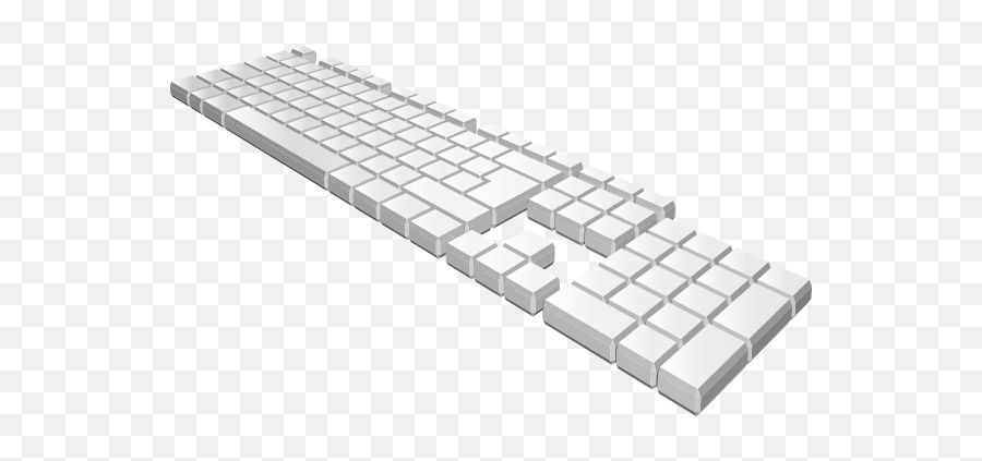 Blank Gray Keyboard Vector Image - Key Board Perspective Emoji,Keyboard Emoji Shortcuts
