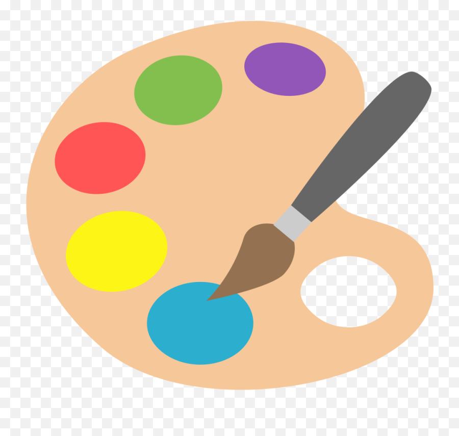 Emojione 1f3a8 - Clipart Paint Palette Emoji,Thinking Emoji Meme