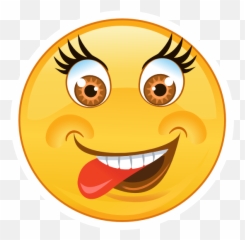 Crazy Tongue Out Emoji Sticker - Big Smile