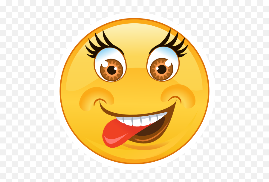 Crazy Tongue Out Emoji Sticker - Big Smile Emoji,Sticking Tongue Out Emoji