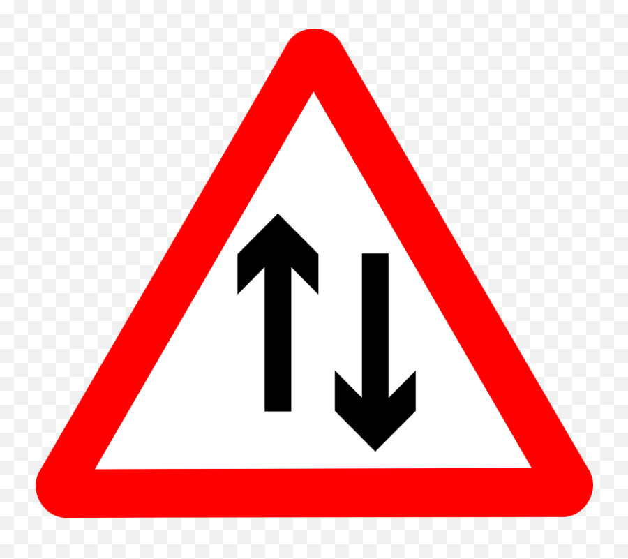 Free Notice Sign Vectors - Two Way Traffic Road Sign Emoji,Thank You Emoticon