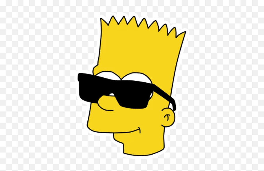 Bart Stickers Set For Telegram - Bart Simpson Wearing Sunglasses Emoji,Simpson Emoji