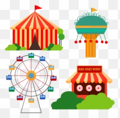 Rollercoaster Clipart Carnival - Fun Fair Games Emoji