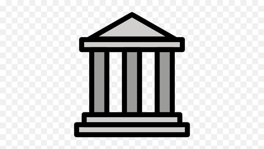 Classical Building - Bank Cartoon Emoji,House Emoji Png