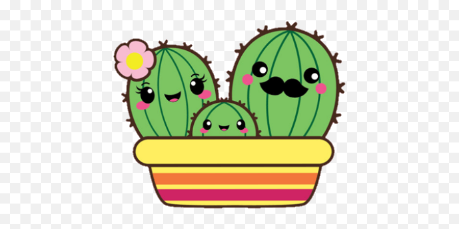 Cute Pics Kawaii - Cactus Cartoon Emoji,Kawaii Keyboard Emojis