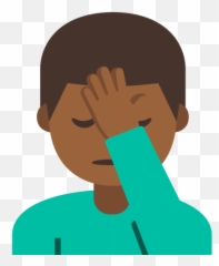 Medium - Man Face Palm Emoji,Brown Nose Emoji