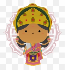 Lakshmi Is The Hindu Goddess Of Wealth Love Prosperity - Illustration Emoji
