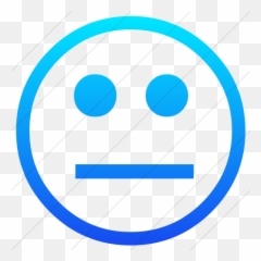 Iconsetc Simple Ios Blue Gradient - Neutral Face Emoji