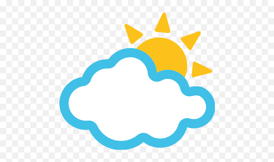 Sun Behind Cloud Emoji For Facebook Email Sms - Clip Art,Rain Emoji