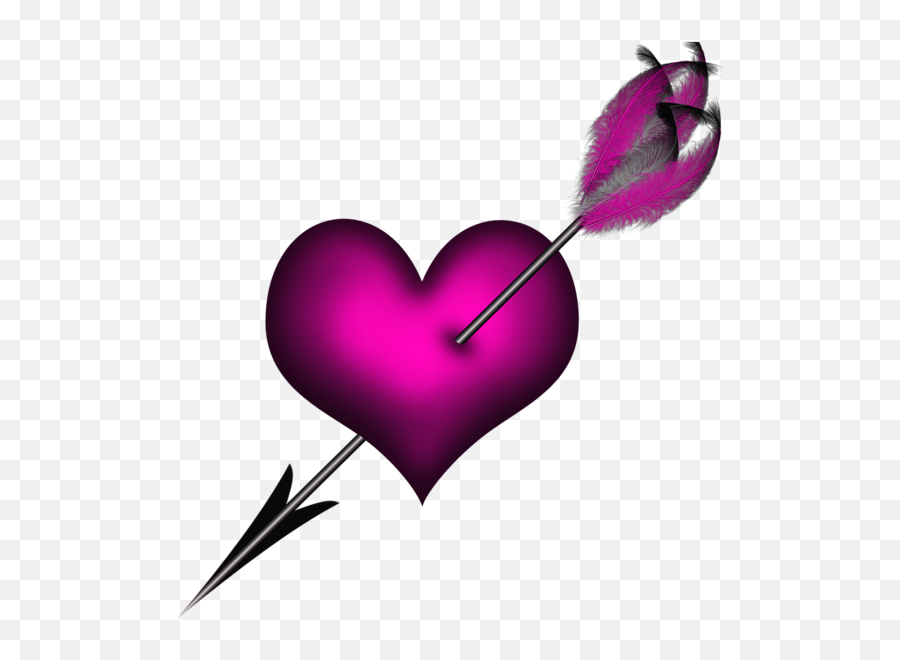 Transparent Pink Heart With Arrows Heart With Arrow - Broken Heart With Arrow Emoji,Girlie Emoticons