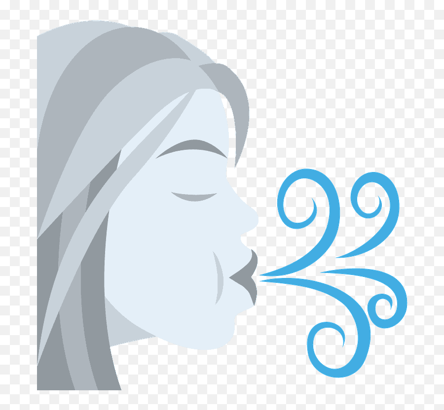 Wind Face Emoji Clipart - Wind Blowing Emoji Png,Tornado Emoji