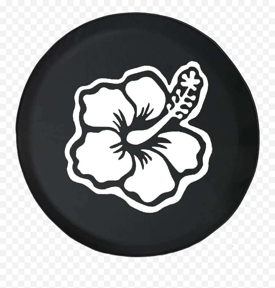Hibiscus Hawaiian Tropical Flower Offroad Jeep Rv Camper Spare Tire Cover T161 - Shoeblackplant Emoji,Hibiscus Emoji