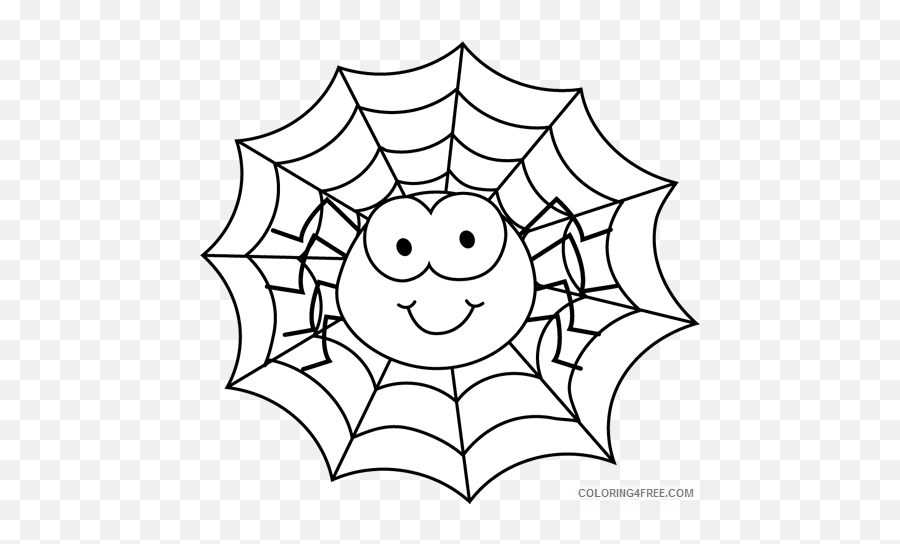Spider Outline Coloring Pages Spider 23 Png Printable - Printable Spider Web Coloring Page Emoji,Spider Web Emoji