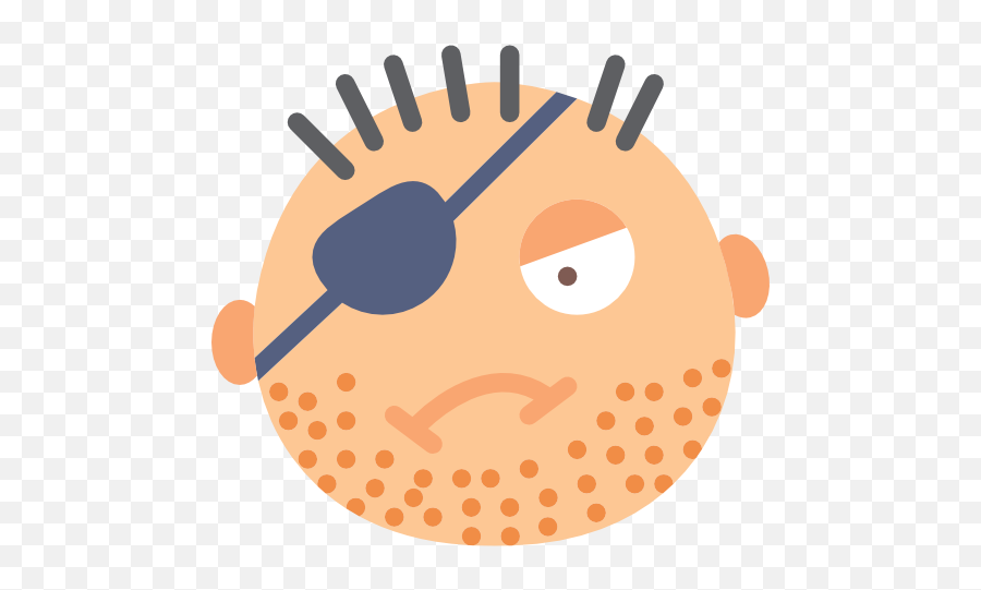 Angry Face Pirate Patch Interface - Icon Emoji,Pirate Emojis
