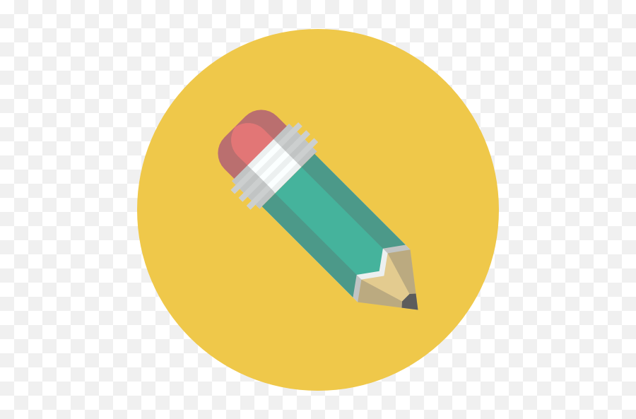 Pencil Icon Flat Iconset Flat - Iconscom Flat Pencil Icon Png Emoji,Pencil Emoji Png