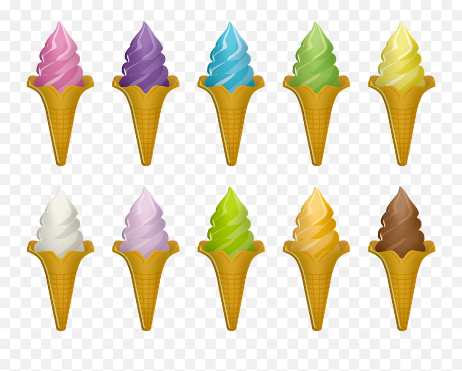 Soft Serve Dessert Summer - Ice Cream Cone Emoji,Emoji Chocolate Ice Cream