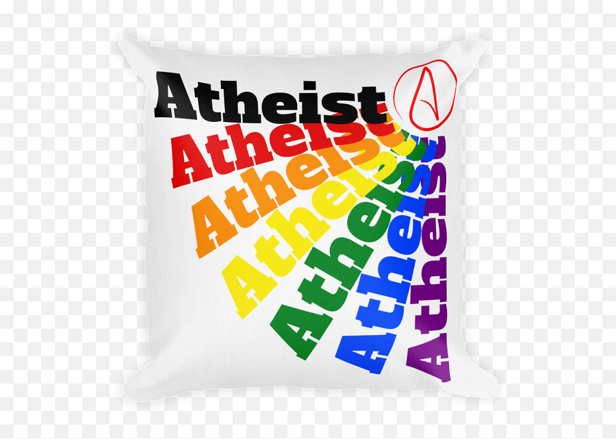 Premium Throw Pillow Square - Cushion Emoji,Atheist Emoji