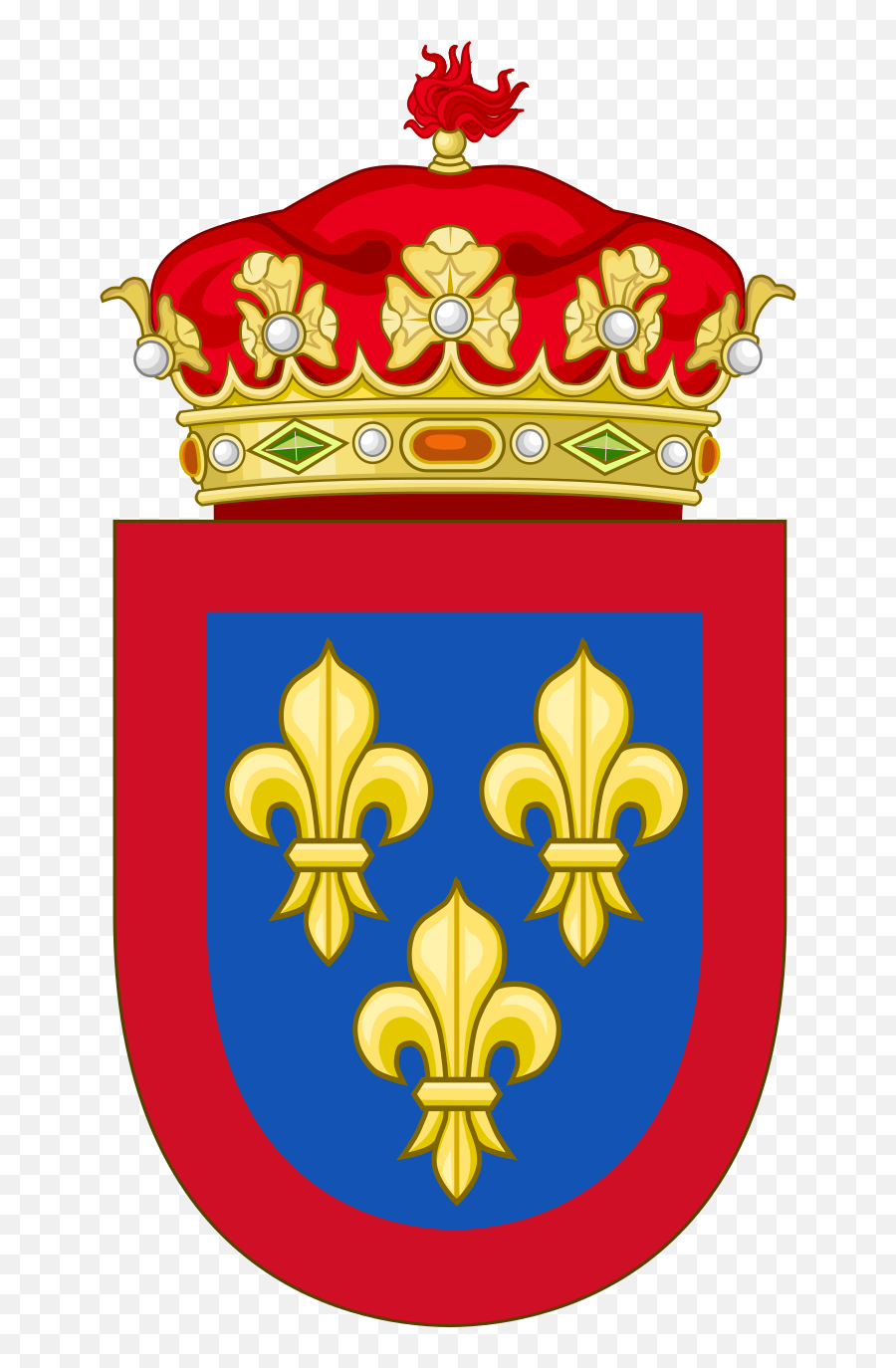 Spanish House Of Bourbon Dukedoms - House Of Bourbon Anjou Emoji,Flag Of Spain Emoji