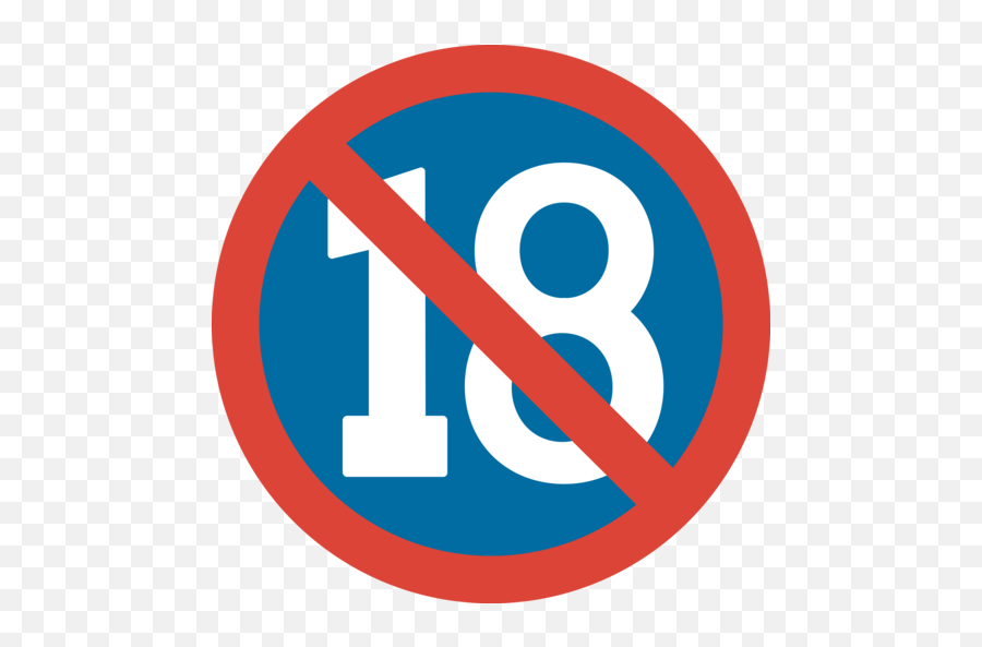 No One Under Eighteen Emoji - 18,Underage Emoji