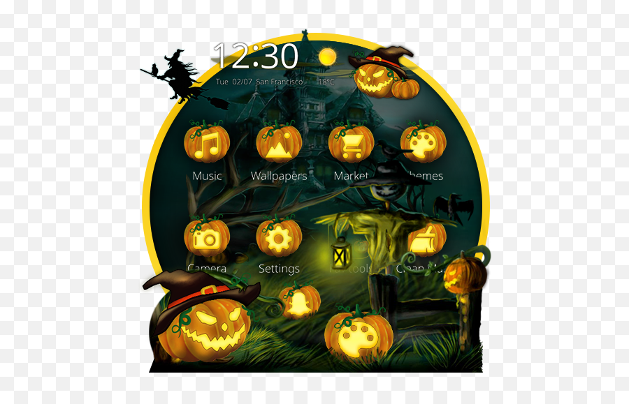 Happy Halloween Spooky Theme Emoji,Pumpkin Emoji Android