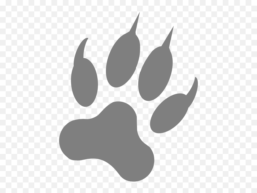 Dog Paw Footprint Claw Clip Art - Wolf Vector Art Png Wolf Print Clip Art Emoji,Paw Print Emoji