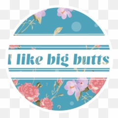 Butts Bigbutt Floral Cute White - Clip Art Emoji