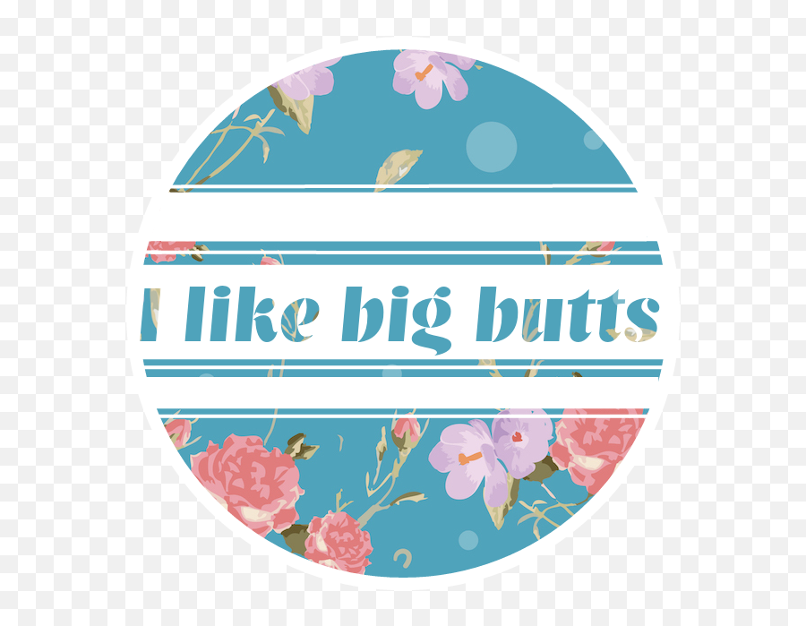 Butts Bigbutt Floral Cute White - Clip Art Emoji,Big Butt Emoji