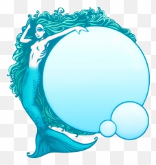 Public Domain Mermaid Clipart Free - Line Art Emoji