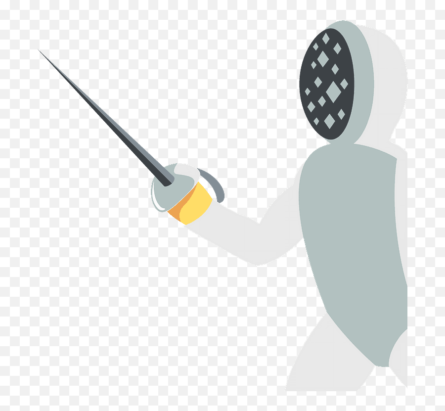 Person Fencing Emoji Clipart - Illustration,Fencer Emoji
