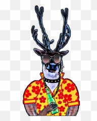 Reindeer HawaiianShirt Sticker by ClownSinnerSaint - Dot Emoji