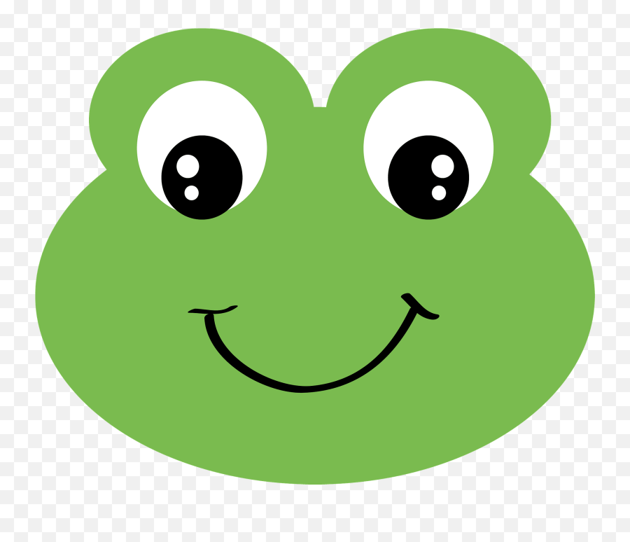 Happy Frog Face Clipart - Happy Frog Head Clipart Emoji,Frog Emoticon