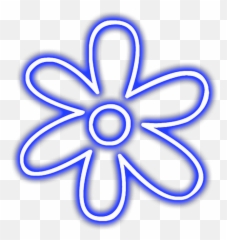 Stickers Neon De Snapchat Png Clipart - Blue Aesthetic Set Emoji