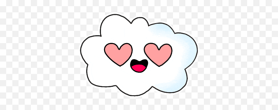 Cloud Emoji Sticker - Cloud Emoji Cute Discover U0026 Share Gifs Girly,Cutest Emojis