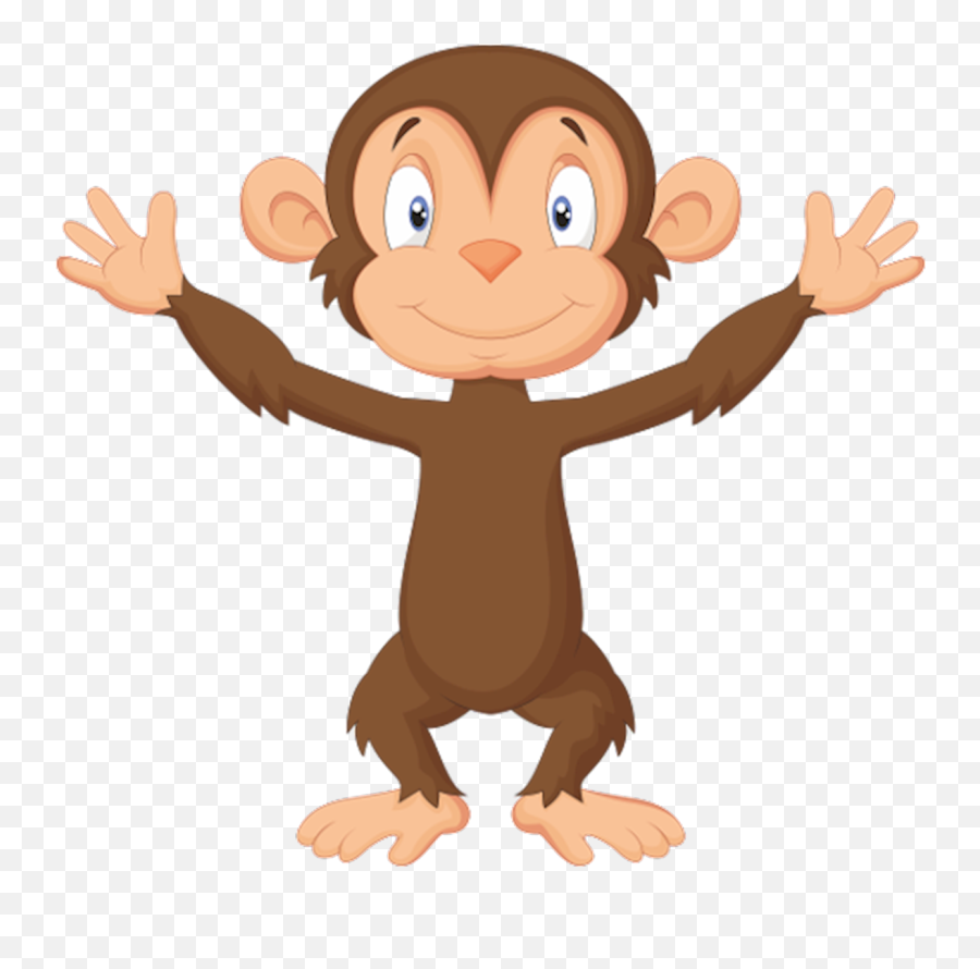 Affen Wandtattoo Xxl Wandsticker - 8 Zwierzat Clipart 3d Cartoon Monkey Png Emoji,Dallas Cowboys Emoji For Iphone