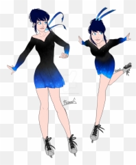 Skates Drawing Easy Transparent Png - Miraculous Ladybug Ice Skating Emoji