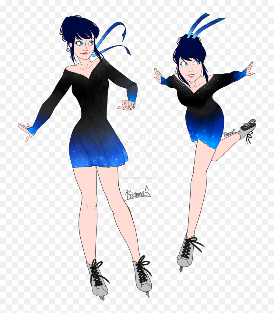 Skates Drawing Easy Transparent Png - Miraculous Ladybug Ice Skating Emoji,Ice Skating Emoji