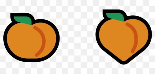 Download Two Peach Emoji Side By Side Png Image With No - Clip Art,Peach Emoji Png