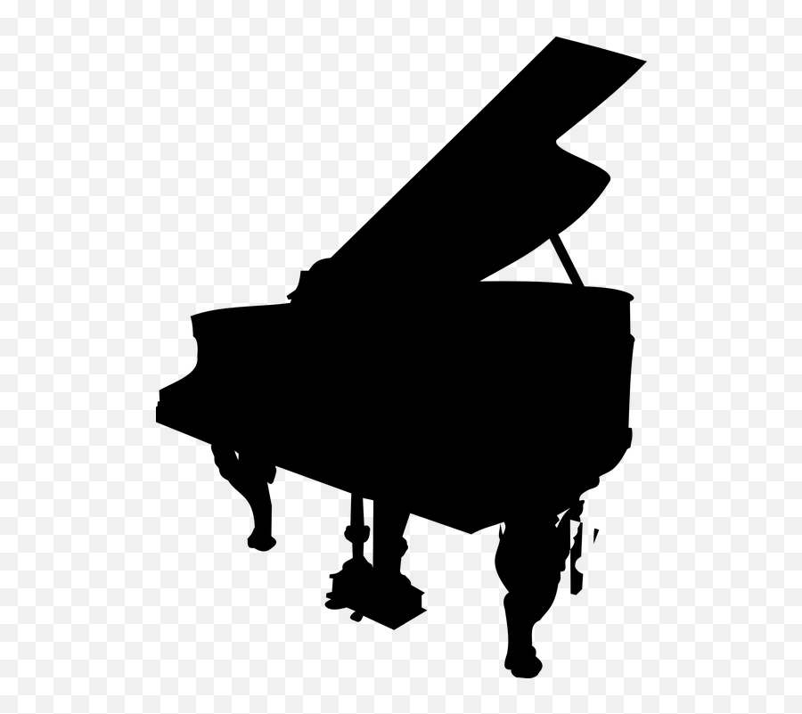 Grand Piano Silhouette Black - Piano Silhouette Clipart Emoji,Panda Emoji Keyboard