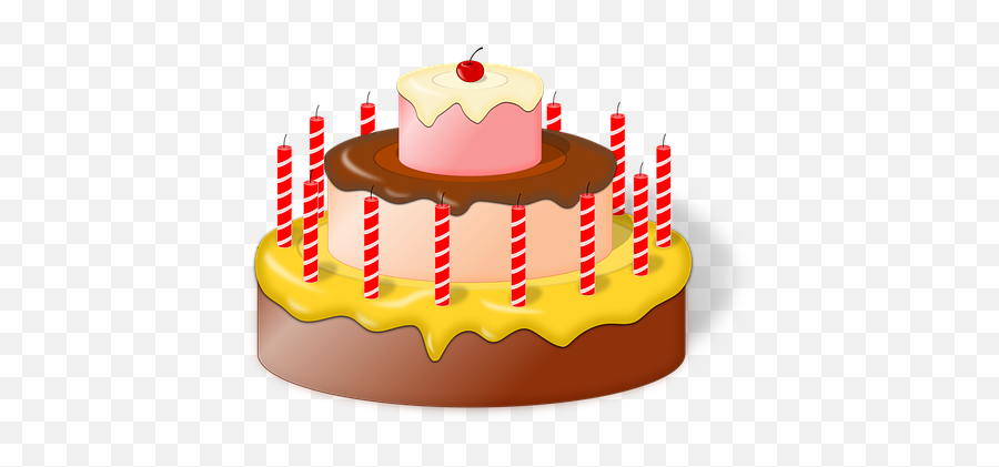 Free Cake Birthday Vectors - Birthday Cake Animation Png Emoji,Cake Emoticon