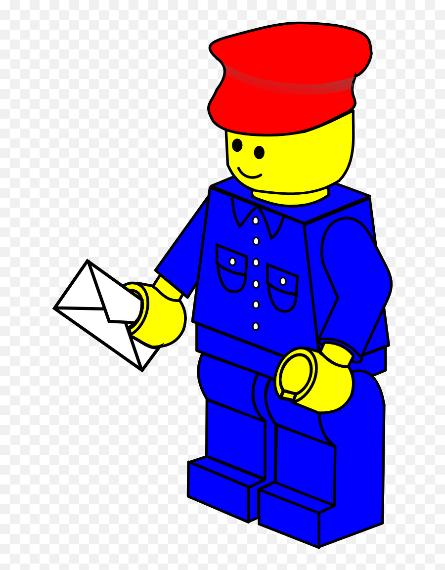 Lego Man Postman Mail Mailman - Lego Clip Art Emoji,Emoji Games On Messenger