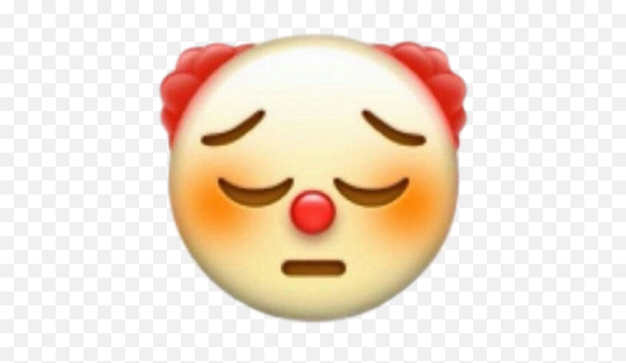 The Newest Pensive Stickers - Sad Clown Emoji Meme,Pensive Emoji