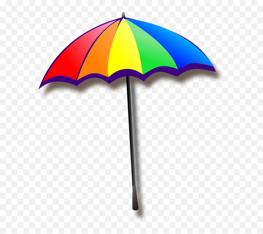 Sunshade Sun Protection Beach - Rainbow Umbrella Clipart Emoji,Beach Umbrella Emoji